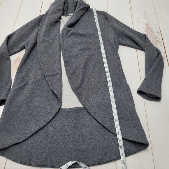 James Perse French Terry shawl cocoon cardigan gray open jacket blazer - Picture 4 of 8